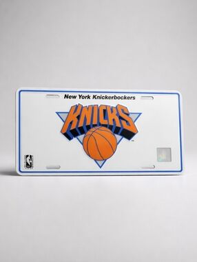 Vintage New York Knicks Metal License Plate NBA Official Licensed Product